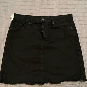 Nasty Gal Black Denim Skirt size 8